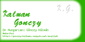 kalman gonczy business card